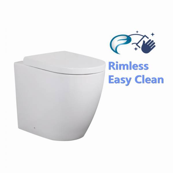 Elvera Rimless Flushing Wall Faced Floor Toilet Pan